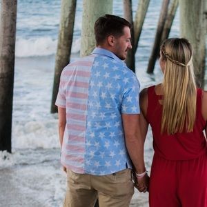 Badass American Flag Button Down